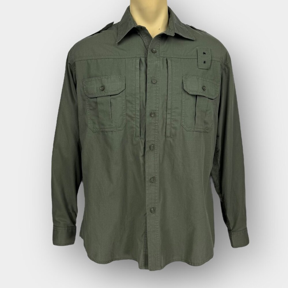 Propper Men's Tactical Uniform Shirt L/R Green Ripstop Epaulets Utility Pockets